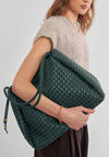Katie Loxton Nova Hand Woven Large Shoulder Bag, Teal