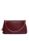 NOVA WOVEN TEXTURE CLUTCH  Cherry