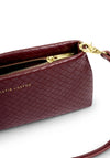 NOVA WOVEN TEXTURE CLUTCH  Cherry