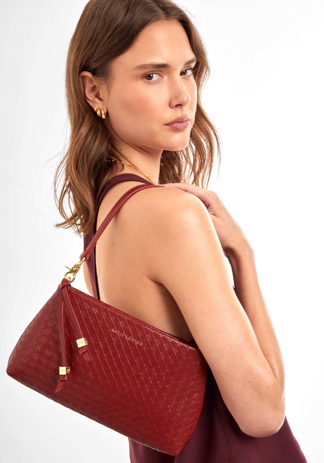 Katie Loxton Nova Small Shoulder Bag, Red
