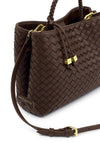Katie Loxton Nova Woven Grab Bag, Chocolate Brown