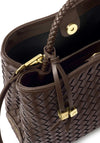 Katie Loxton Nova Woven Grab Bag, Chocolate Brown