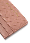 NOVA WOVEN TEXTURE CARDHOLDER  PINK CLAY