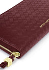 Katie Loxton Nova Woven Texture Large Wallet, Burgundy