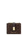 Katie Loxton Orin Leopard Print Suedette Twist Lock Wallet, Brown