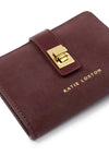 Katie Loxton Orin Suedette Twist Lock Wallet, Burgundy