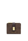Katie Loxton Orin Suedette Twist Lock Wallet, Chocolate Brown