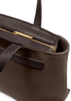 Katie Loxton Orin Top Handle Suedette Crossbody Bag, Chocolate Brown