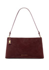 Katie Loxton Orin Twist Lock Suedette Small Shoulder Bag, Burgundy