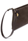 Katie Loxton Orin Twist Lock Suedette Small Shoulder Bag, Chocolate Brown