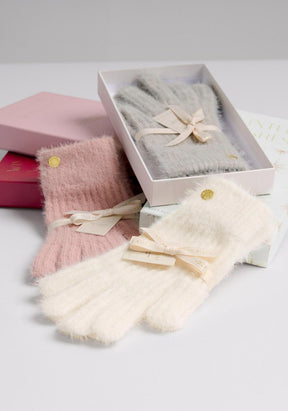 GFT BOXED SOFT KNT GLOVES  Pnk