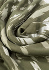 Katie Loxton Animal Printed Foil Scarf, Olive Green