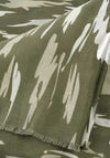 Katie Loxton Animal Printed Foil Scarf, Olive Green