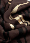 PRNTED FOL SCARF  ZEBRA  Chocolate