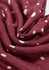 Katie Loxton Scattered Dot Print Studded Scarf, Burgundy