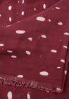 Katie Loxton Scattered Dot Print Studded Scarf, Burgundy
