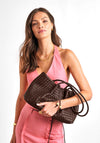 Katie Loxton Nova Woven Shoulder Bag, Brown