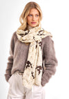 Katie Loxton Snake Print Foil Scarf, Beige