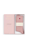 GFT BOXED SOCKS  HEART  Blush Pnk