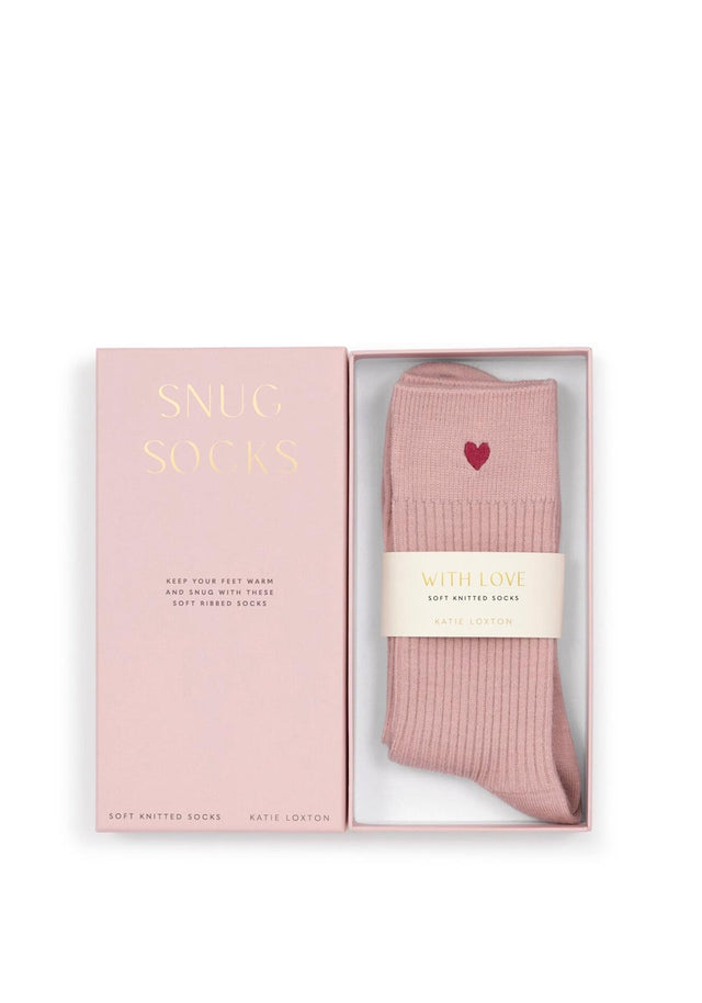 GFT BOXED SOCKS  HEART  Blush Pnk