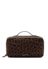 Katie Loxton Soho Large Leopard Print Makep & Wash Bag, Brown