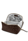 Katie Loxton Soho Large Leopard Print Makep & Wash Bag, Brown