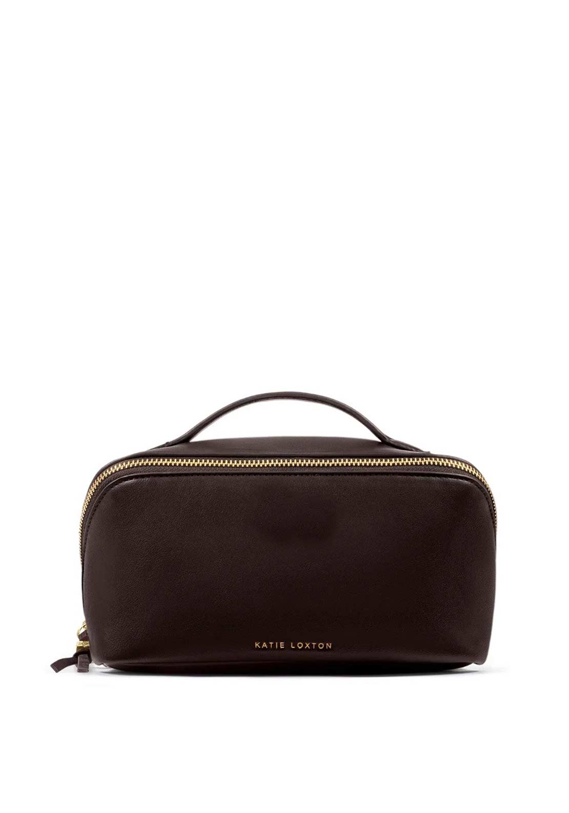 Katie Loxton Soho Medium Makeup & Wash Bag, Chocolate Brown