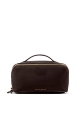 Katie Loxton Soho Medium Makeup & Wash Bag, Chocolate Brown