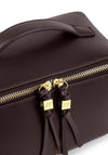 Katie Loxton Soho Medium Makeup & Wash Bag, Chocolate Brown