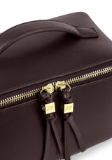 Katie Loxton Soho Medium Makeup & Wash Bag, Chocolate Brown