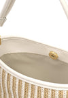 Katie Loxton Sorrento Striped Raffia Bucket Bag, Off White