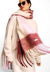 RECYCLED CHECKED TASSEL SCARF