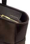 Katie Loxton Taya Hand Woven Suedette Tote Bag, Chocolate Brown
