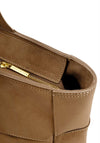 Katie Loxton Taya Hand Woven Suedette Tote Bag, Tan