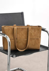 Katie Loxton Taya Hand Woven Suedette Tote Bag, Tan