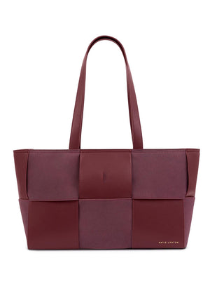 TAYA WOVEN SUEDETTE TOTE BAG