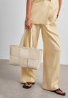 Katie Loxton Taya Woven Suedette Tote Bag, Off White