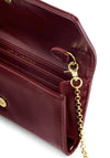 Katie Loxton Zea Patent Crackle Crossbody Bag, Wine