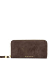 Katie Loxton Zip Around Large Suedette Wallet, Chocolate Brown