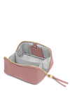 FOLD OUT MIRROR MAKE UP BAG DEEP ROSE