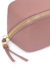 FOLD OUT MIRROR MAKE UP BAG DEEP ROSE