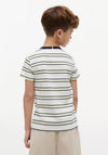 Tommy Hilfiger Boy Essential Short Sleeve Stripe Tee, White