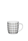 Kitchen Craft Crosshatch Barrel Mug, Grey