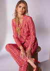 Kate Cooper Lapel Collar Ogee Print Blazer Jacket, Chili