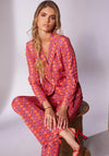 Kate Cooper Ogee Print Straight Leg Trouser, Chili