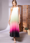 Kate Cooper Ombre Pleated Maxi Dress, Watermelon