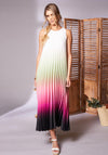 Kate Cooper Ombre Pleated Maxi Dress, Watermelon