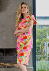 Kate Cooper Floral Print Pencil Dress, Pink