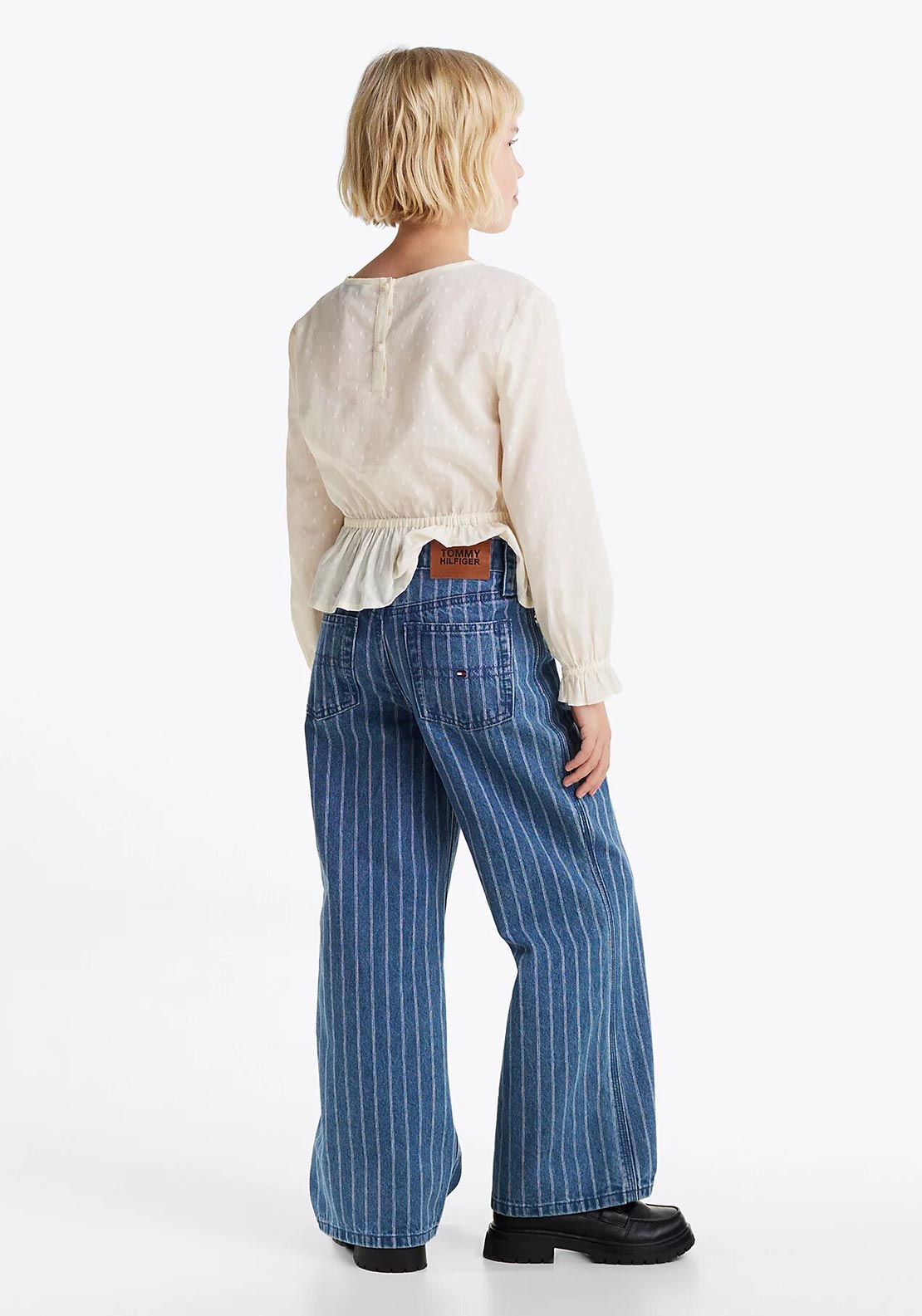 Tommy Hilfiger Older Girl Stripe Denim Jean, Blue