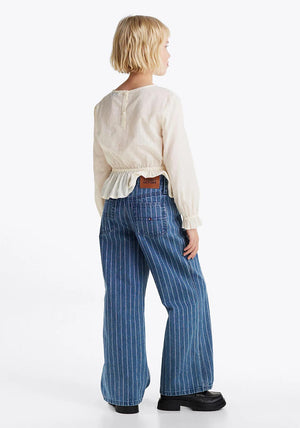 Tommy Hilfiger Older Girl Stripe Denim Jean, Blue